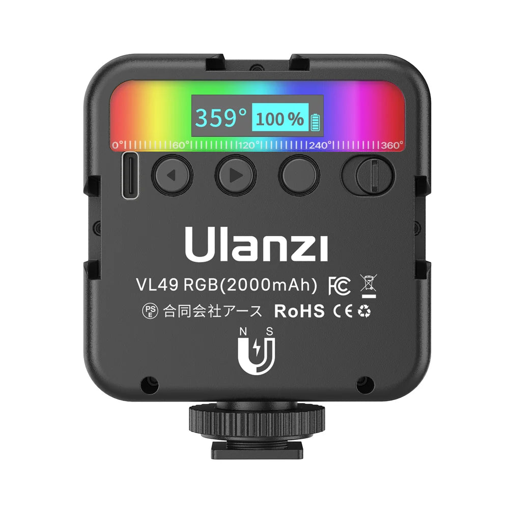 Luz LED Portátil Ulanzi VL49 RGB Mini 2287C