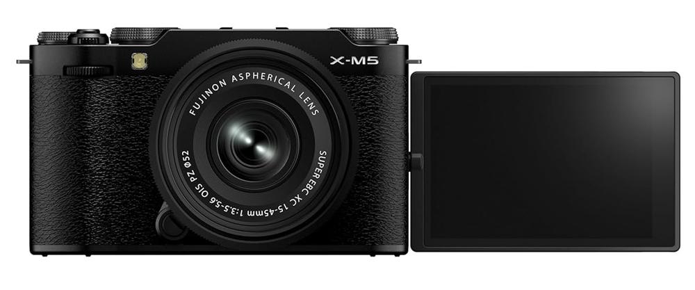 Cámara mirrorless Fujifilm X-M5 con lente 15-45mm