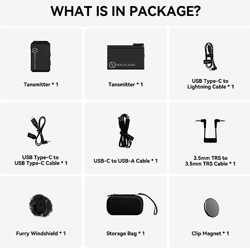 Kit de Transmisión Inalámbrico de Audio 1TX, 1RX (Solapa) - Lark Max Solo