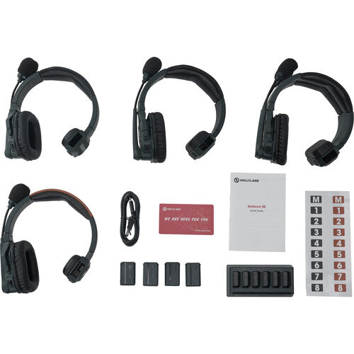 Kit de intercom inalámbrico Hollyland de 4 estaciones - Solidcom SE Global