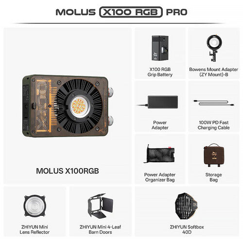 Luz led zhiyun - Molus X100 RGB Pro