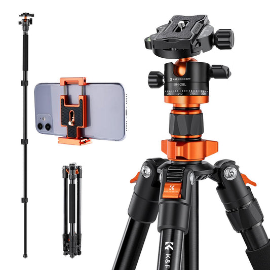 Tripode K&F Convertible en monopod con accesorio para Smartphone