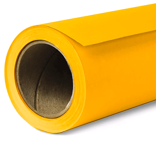 Fondo de Papel Savage Amarillo Profundo 2.72x11m para Estudio Fotográfico