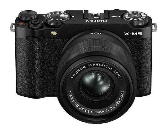 Cámara mirrorless Fujifilm X-M5 con lente 15-45mm