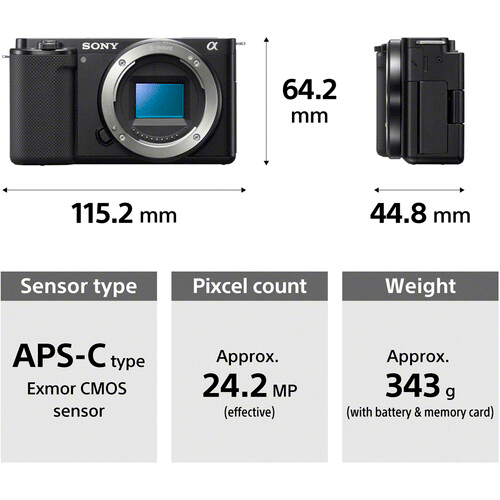 Sony ZV-E10 con lente 16-50mm