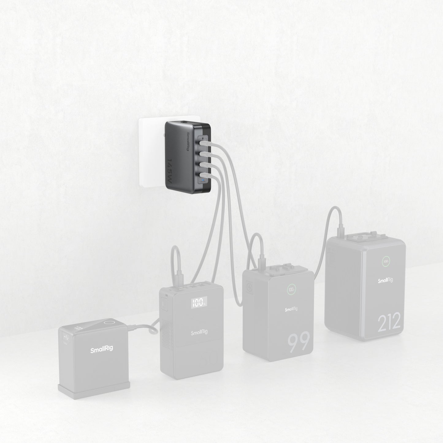 Adaptador de corriente/cargador SmallRig - 4 entradas USB-C